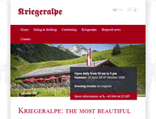 Tablet Screenshot of kriegeralpe.com